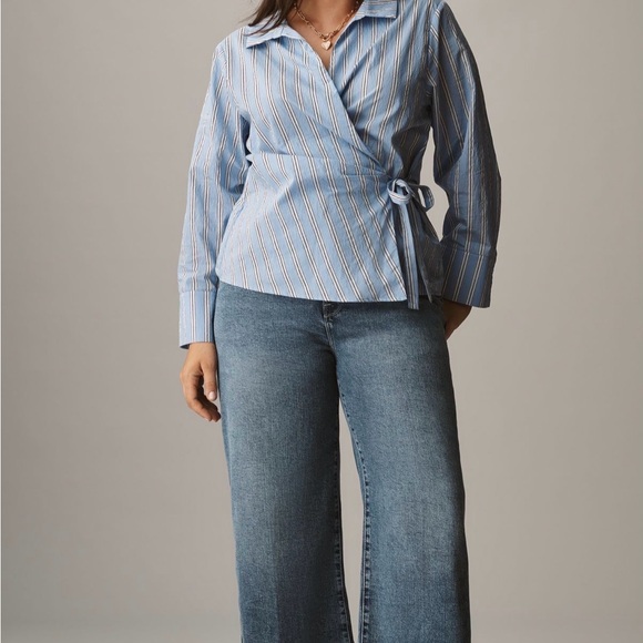 Maeve Long-Sleeve Tie-Waist
Wrap Blouse - Picture 4 of 4